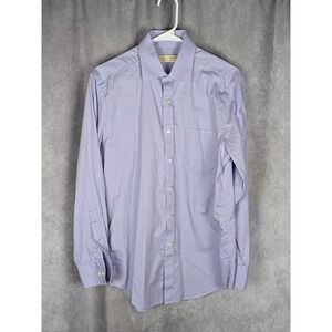 Michael Kors Men Slim Fit Dress Shirt Light Purple Lavender 15.5 32/33 Button
